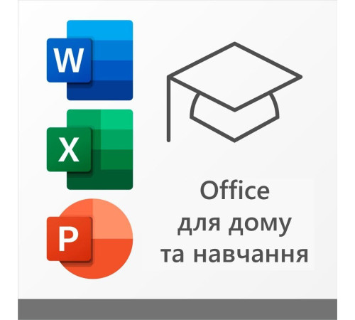 Microsoft Office Для дому та навчання 2021 для 1 ПК або Mac, електронний ключ у конверті, всі мови (79G-05338VK)