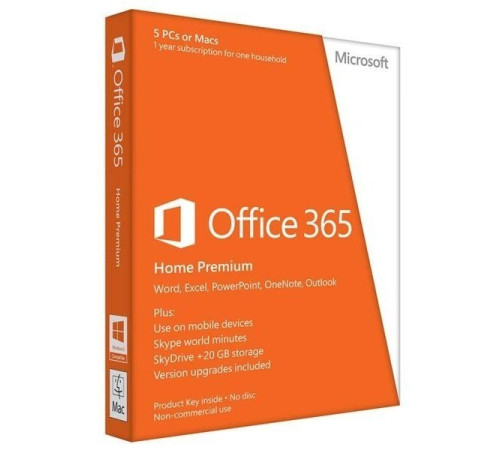 Програмне забезпечення Microsoft ПЗ Microsoft Office365 Home Prem 32/64 English Subscr 1YR Medialess (6GQ-00019)