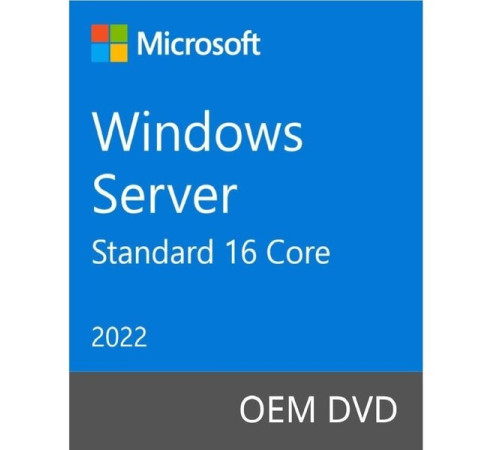Операційна система Microsoft Windows Server Standard 2022 64Bit English 1pk OEM DVD 16 Core (P73-08328)