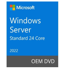 Операційна система Microsoft Windows Server Standard 2022 64Bit English 1pk OEM DVD 24 Core (P73-08346)