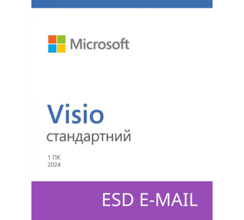 Microsoft Visio Standard 2024, ESD для 1 ПК або Mac, ел.ключ, всі мови (EP2-07167)
